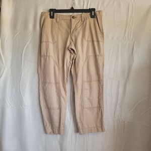 Old Navy Womens Khaki Linen Blend Capris Pants Size 8